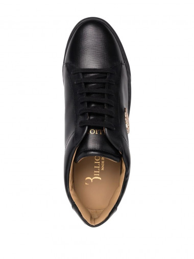 Leather lo-top sneakers crest