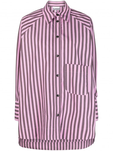 Stripe cotton oversize shirt