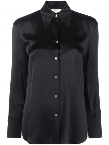 Long sleeve ruched bk blouse