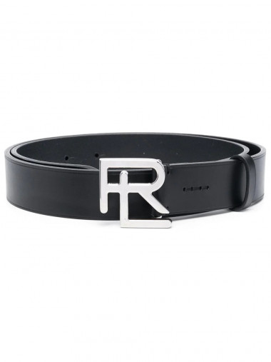 RL logo smooth leather belt