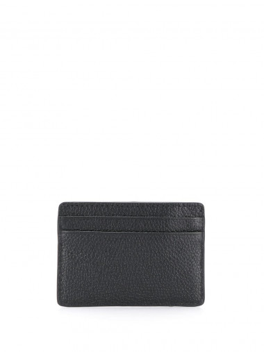 Pebbled leather card case