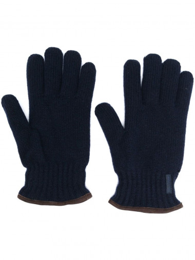 Wool knit gloves