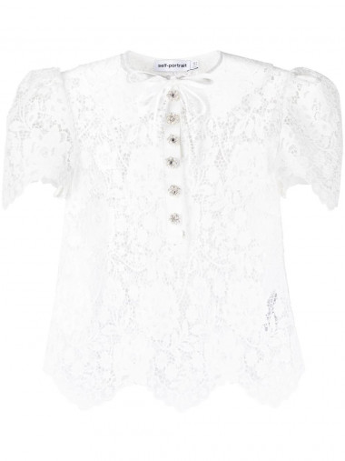 White cord lace top