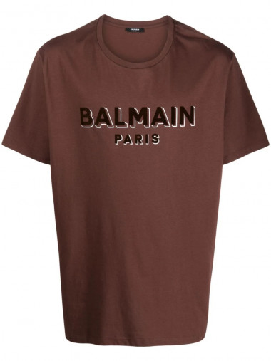 Balmain flock & foil t-shirt