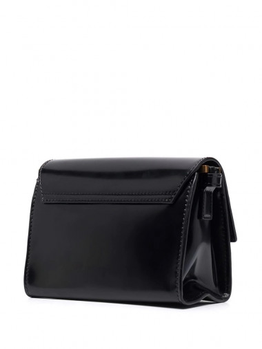 Fran black leather handbag