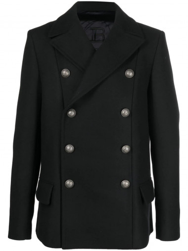 8 button wool peacoat