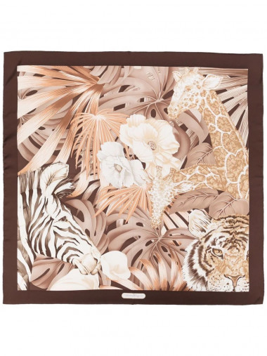 Forest print scarf 90x90