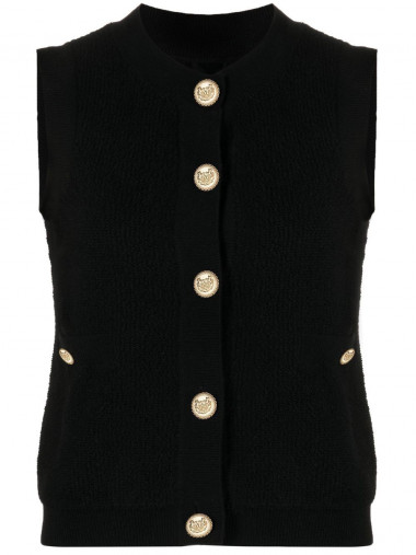 Curly sleeveless vest