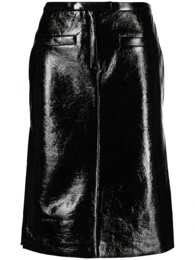 Double slits vinyl skirt