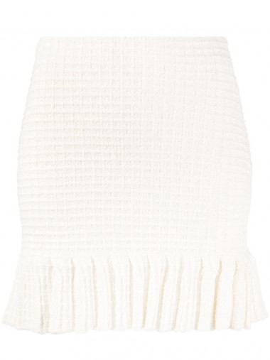 Sequin textured knit skirt