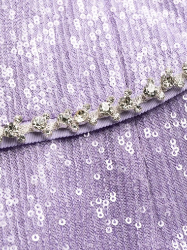 Lilac sequin midi dress