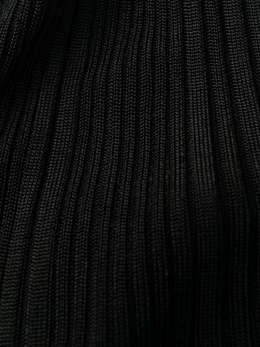 Black knit midi dress