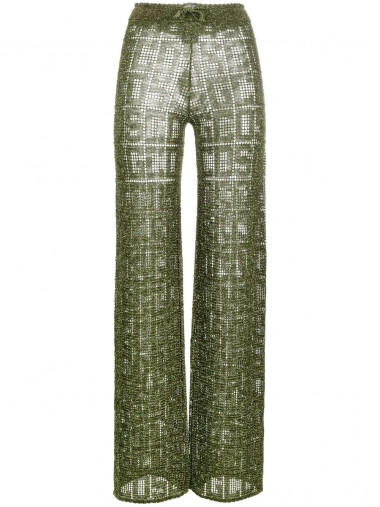 Gcds monogram macramé trousers