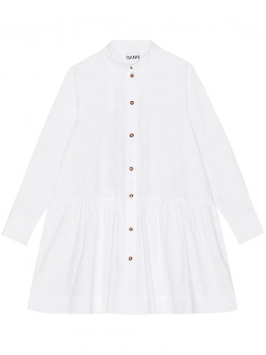 Cotton mini shirt dress