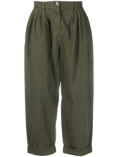 Cotton wide trousers