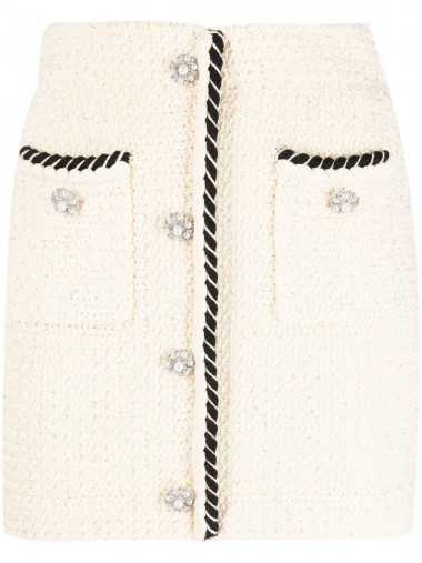 Sequin knitted mini skirt