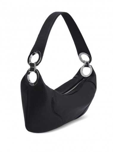 Amira black leather handbag