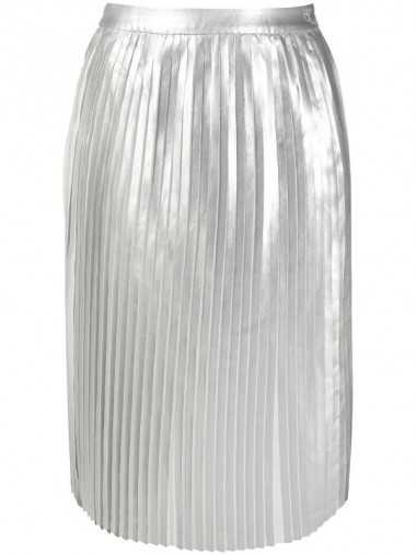 PLEATED SILVER SKIRT