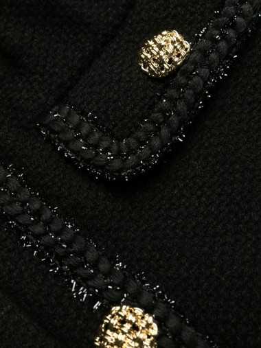 Black crepe mini dress