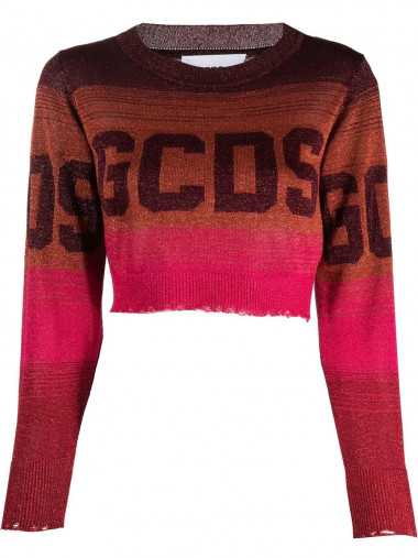 Degrade lurex knit sweater